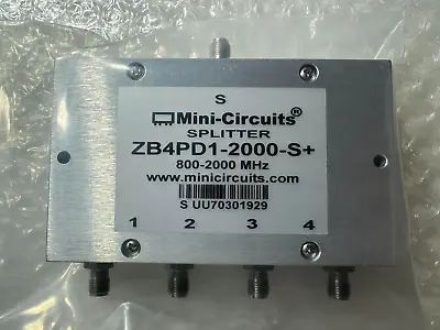 Mini-Circuits ZB4PD1-2000-S+ 4 Ways DC Pass Power Splitter 800 - 2000 MHz • $89