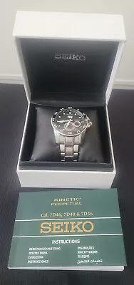 Lovely Mens Seiko Watch Kinetic Perpetual Sportura • £350