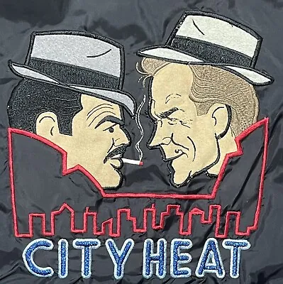 Vintage City Heat Movie Promo Crew Jacket Clint Eastwood Burt Reynolds Wb 1984 • $198.98