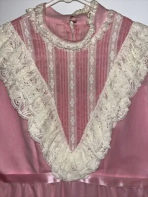 Vintage Pink Prairie Style Dress • $56.25