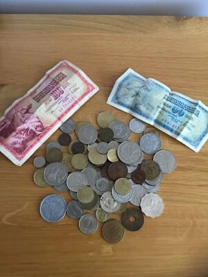 £3 • Buy Bundle Of Assorted Vintage Foreign Coins