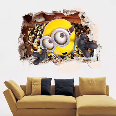 Minions Face NON LICENSED Removable Wall Sticker Art Decal Kids Room Decor USA • $14.99