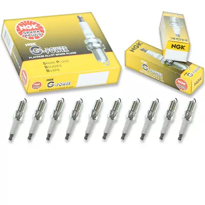 10 Pcs NGK G-Power Spark Plugs For 1999-2004 Ford F-350 Super Duty 6.8L V10 Pc • $38.31
