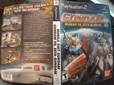 Mobile Suit Gundam Gundam Vs. Zeta Gundam Complete PS2 Game W REGISTRATION CARD • $178