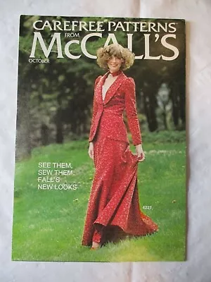 McCall's Patterns Flyer Pamphlet Brochure Booklet Vintage August 1974 Sears Bag • $19.99