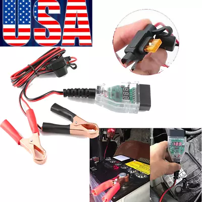 New OBD2 Crocodile Clip Connector Car ECU Memory Saver 12V Battery Replace Tool • $9.99