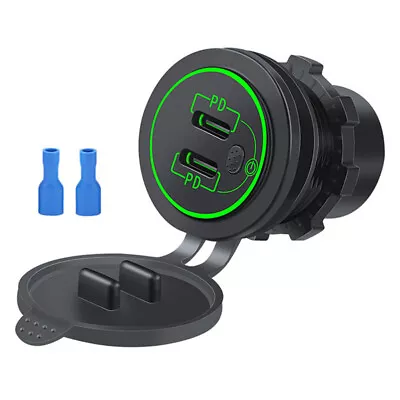 12V USB Outlet Quick Charge Dual PD Type C USB Charger Socket Car USB Power AUS • $18.50