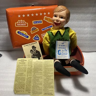 30  Rare Vintage 1973 Horsman Simon Sez Ventriloquist Puppet Doll W/ Suitcase • $75