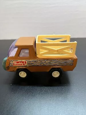 Vintage Buddy L Transport Farm Truck Wood Rack Pressed Metal Japan 5  Brown D8 • $2