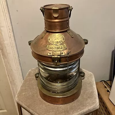 TUNG WOO Hong Kong Masthead Kerosene Lantern Nautical Antique No W1041 • $1200