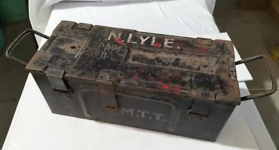 Genuine 1942 WWII WW2 Ammo Box Black World War 2 Ammunition Box Crate Large - AF • $89.05
