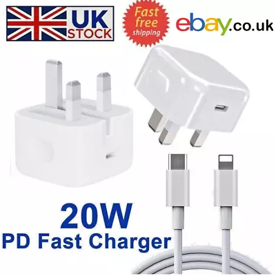 £2.49 • Buy For IPhone 14 13 12 11 Pro MAX XR Fast Charging USB-C 20W PD Plug Charger Cable