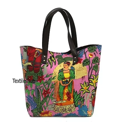 $23.08 • Buy Indian Pink Frida Kahlo Hand Bag Women's Fashion Hand Bag Women's Shoulder Bags