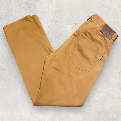 Men's Gant Tech-Prep Tan Corduroy Slim Cut Trousers W32 L30 • £24.95