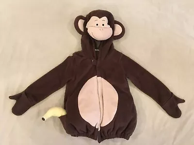 Old Navy Monkey Banana Halloween Costume  Hoodie Jacket 3T Plush • $14.41