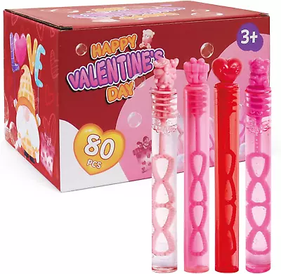 80PCS Valentines Day Bubble Wands Mini Bubble Wands For Valentines Day Party Fa • $25.99