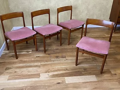 Set Of 4 Vintage Teak Dining Chairs - Circa 1960s - Retro / British / Danish • £350