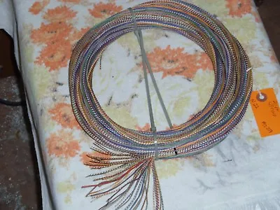 ONE 18 Ft Coil WESTERN ELECTRIC 22 Gauge CLOTH Over PLASTIC TINNED SOLID CORE • $4.95