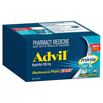 $23.95 • Buy Advil Ibuprofen 200mg Minis Liquid Capsules Relieves Pain Fast 40 Capsules