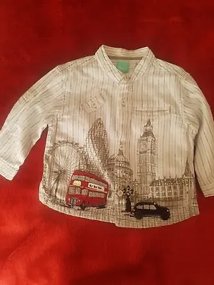 £4 • Buy Baby Boy's Shirt London Scene 6-12 Months Brand Monsoon Excellent Condition