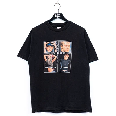 $64.97 • Buy 2003 Justin Timberlake Christina Aguilera Justified Stripped Tour T-Shirt Large
