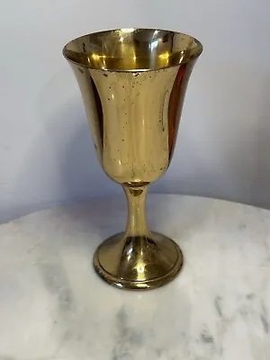 Vintage Brass Catholic Wine Altar Chalice Goblet • $27
