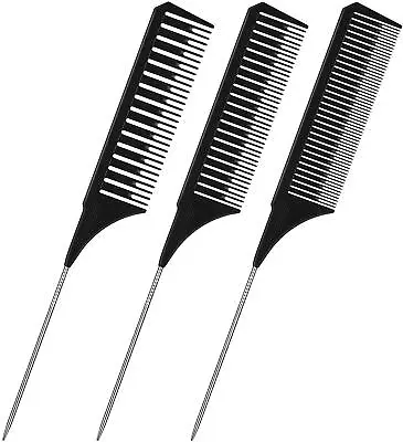 Different Sizes Highlighting Comb Set Weaving Hair Comb Nylon Teasing 3 Pieces • £11.95