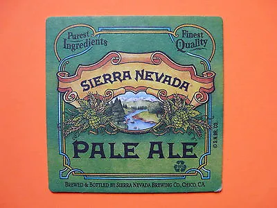 BEER COASTER ~ Sierra Nevada Brewing Pale Ale ~ Chico California Craft Brewery • $11.66