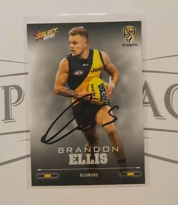 $7 • Buy Richmond Tigers - Brandon Ellis Signed Afl 2016 Select Card