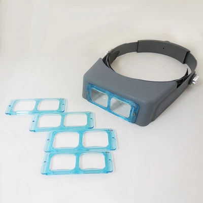 £20.63 • Buy Head Band Magnifier Optivisor 4 Lens Eye Loupe Watch Repair Welding Head Visor