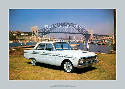 Ford Falcon XM Deluxe Art Print – Lavender Bay Sydney Harbour – Poster • $58.45