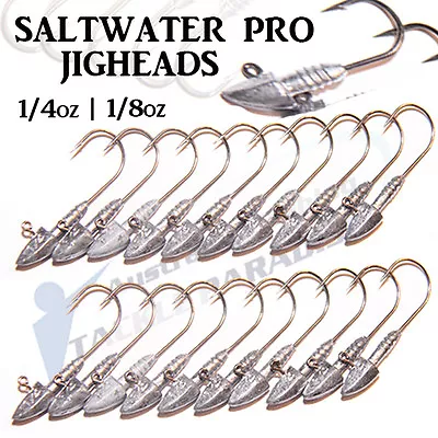 Bullet Jig Heads 1/4oz 1/8oz Fishing Lures Soft Plastics For Gulp Bream Bass • $13.95