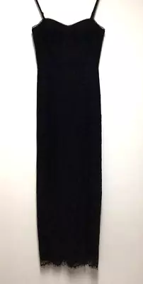 Quiz Clothing Ladies Black Lace Strap Split Dress Black UK 10 New With Tags • £10