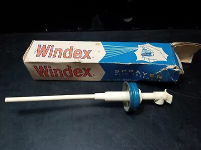 Vintage 1950 WINDEX SPRAYER W/ EXTENDER Original Box Blue Aluminum Cap • $29.99
