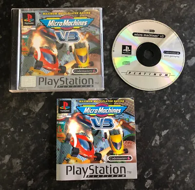 PS1 Playstation 1 Micro Machines V3 PAL Complete • £7.99