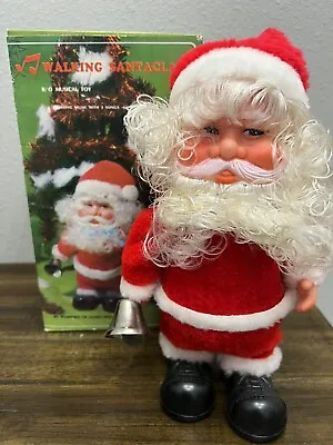 Vintage 1980 Hayes Vintage Santa Bell Ringing Walking PLAYS MUSIC ONLY READ • $15.99