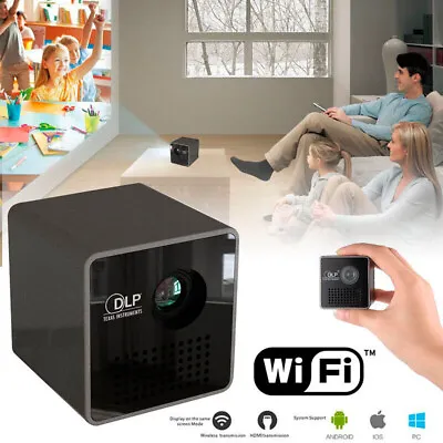 1080P DLP Wifi Mini Pocket LED Projector Home Theater Cinema Multimedia USB/TF • $136.99