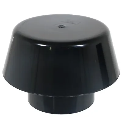 110mm Vent Extract Cowl Mushroom Soil Pipe Stack System Weather Ring Seal Black • £20.89