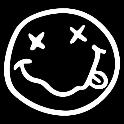 5  NIRVANA SMILE Vinyl Decal Sticker Car Window Laptop Music Kurt Cobain Rock • £3.89