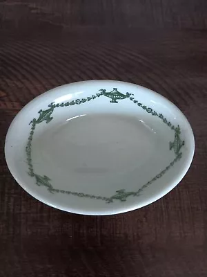  Iroquois Small Oval Dish Restaurant Ware Green Laurel Design USA CHINA N2 • $9.95