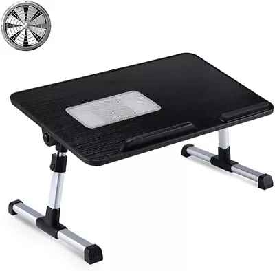 Woolala Foldable Laptop Table With Cooling Fan For Bed Sofa Desk Laptop Bed Tray • £21.99