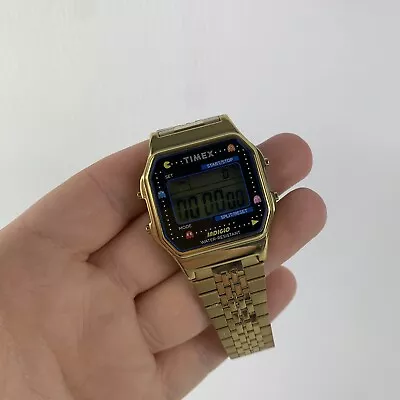 Timex X Pacman T80 Digital Stainless Steel - Gold - TW2U32000 • $82.13