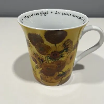 Pier 1 Imports One Vincent Van Gogh Coffee Cup Mug Porcelain Sunflowers Vase • $17.88