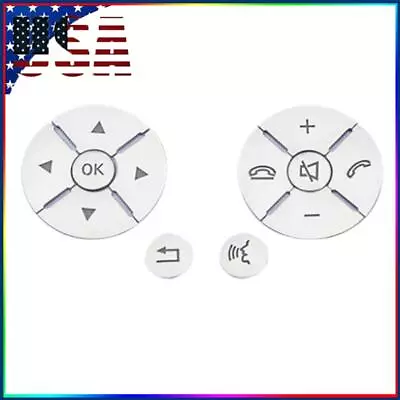 Silver Steering Wheel Button Cover Sticker Trim For Benz C E S-Class W204 W212 • $12.91