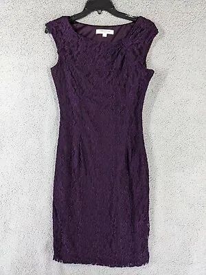 EVAN PICONE Women's Purple Lace Lined Dress Size 12 • $24.99
