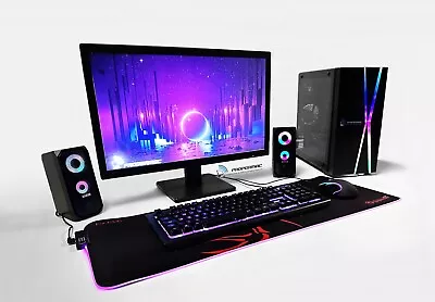 Gaming PC Bundle 24  Quad I5 16 GB Ram 480 GB SSD RTX 3050 Windows 10 • £420