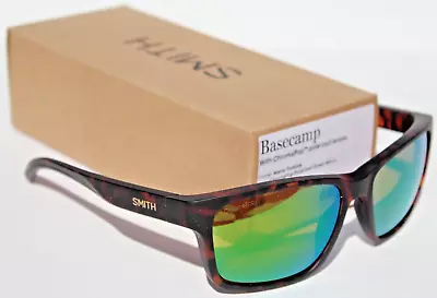 SMITH OPTICS Basecamp POLARIZED Sunglasses Tortoise/ChromaPop Green Mirror $199 • $114.95