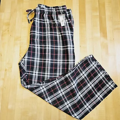 Saddlebred Fleece Sleep Lounge Pants Gray Red Plaid Men's Size XL NWT • $9.99