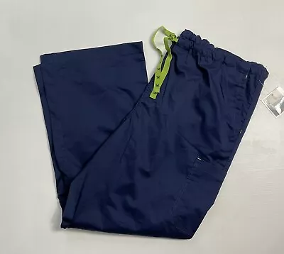 Med Couture Womens Size 2XL Layla Drawstring Scrub Pant Navy XXL Style 8741 NWT • $21.90