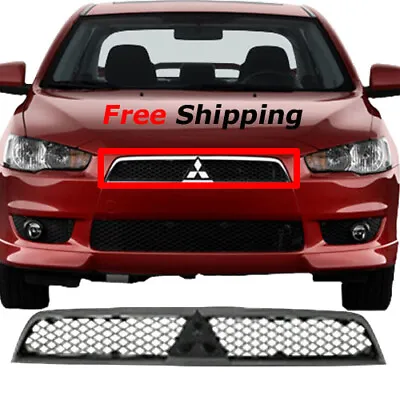 For 2008-2015 For Mitsubishi Lancer Grille W/O Turbo Silver Shell With Black  • $59.90